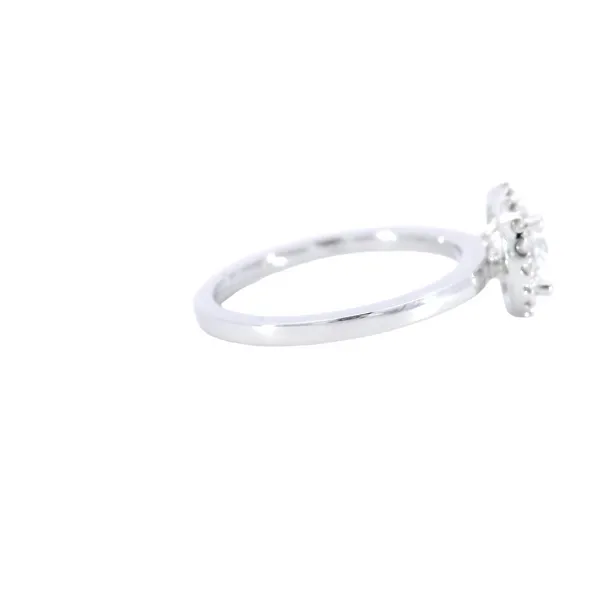 14K White Gold Halo Diamond Engagement Ring Setting Image 4 Carroll's Jewelers Fort Lauderdale, FL