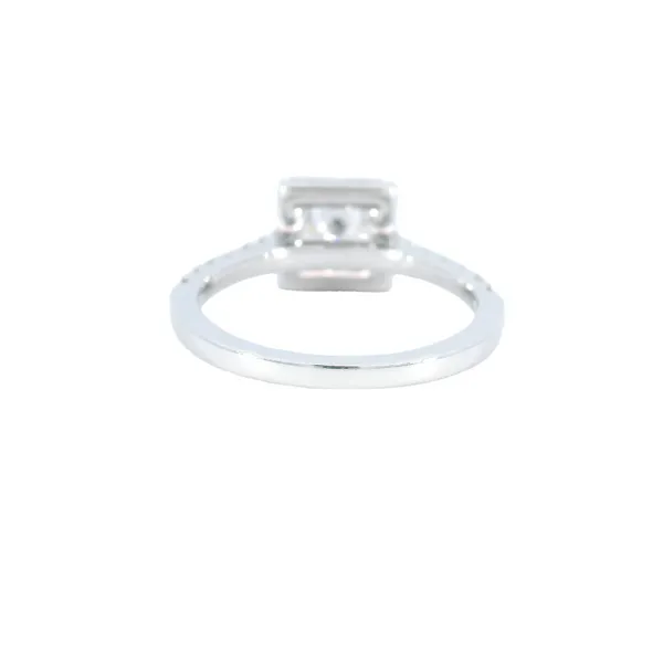 14K White Gold Square Halo Diamond Engagement Ring Setting Image 3 Carroll's Jewelers Fort Lauderdale, FL