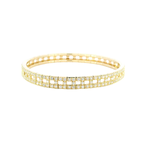 14K Yellow Gold Diamond Pickleball Bracelet Image 4 Carroll's Jewelers Fort Lauderdale, FL
