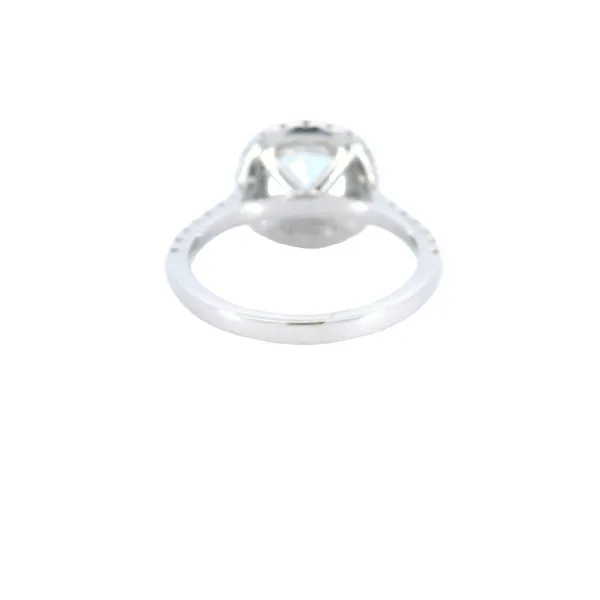 14K White Gold Aquamarine & Diamond Ring Image 3 Carroll's Jewelers Fort Lauderdale, FL