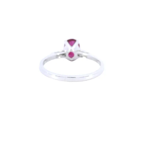 14K White Gold Ruby & Diamond Ring Image 3 Carroll's Jewelers Fort Lauderdale, FL