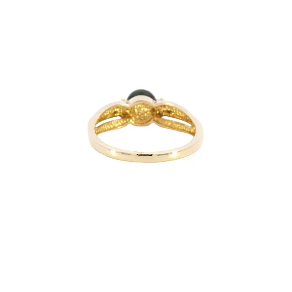 14K Yellow Gold Black Pearl & Diamond Fashion Ring Image 3 Carroll's Jewelers Fort Lauderdale, FL