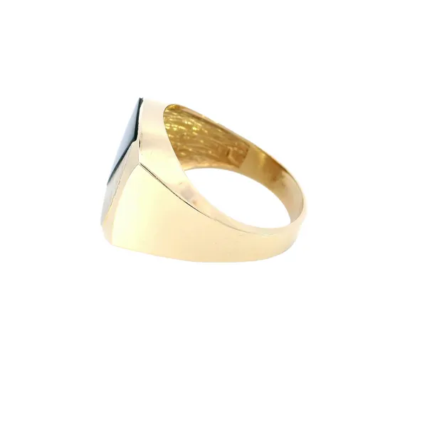 14K Yellow Gold Onyx Ring Image 2 Carroll's Jewelers Fort Lauderdale, FL