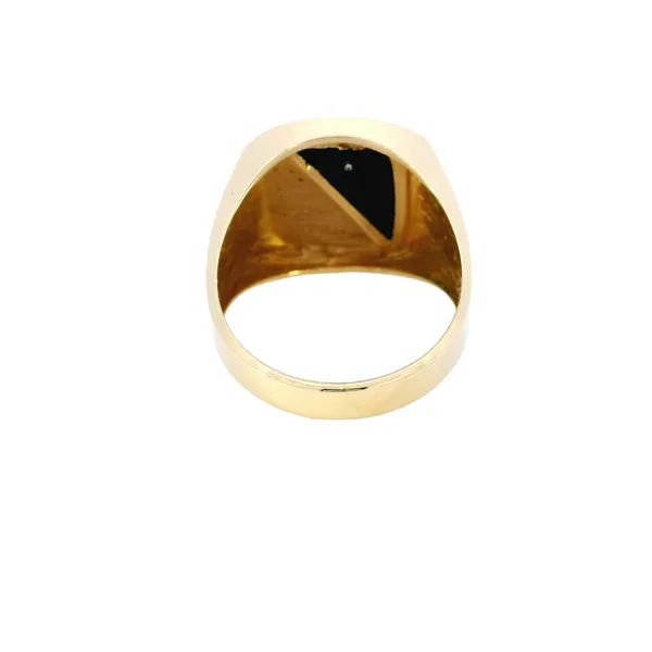 14K Yellow Gold Onyx Ring Image 3 Carroll's Jewelers Fort Lauderdale, FL