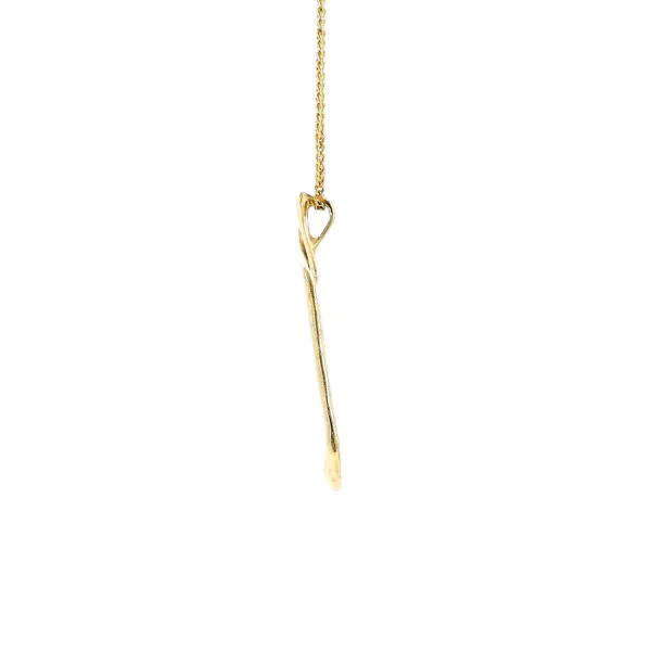14K Yellow Gold Leslie Fields Musical Notes Necklace Image 2 Carroll's Jewelers Fort Lauderdale, FL