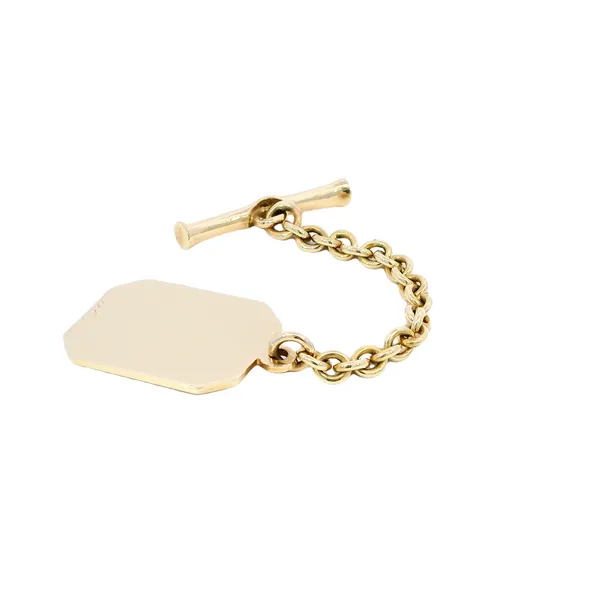 14K Yellow Gold Key Ring & Tag Image 2 Carroll's Jewelers Fort Lauderdale, FL