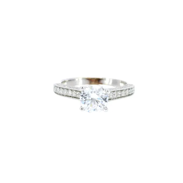 14K White Gold Diamond Engagement Ring Setting Carroll's Jewelers Fort Lauderdale, FL