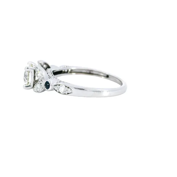 14K White Gold Diamond & Sapphire Ring Image 2 Carroll's Jewelers Fort Lauderdale, FL