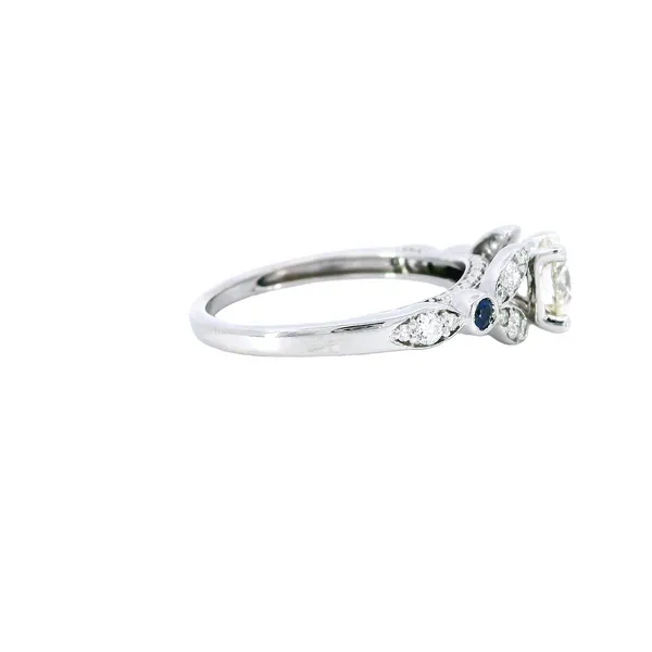 14K White Gold Diamond & Sapphire Ring Image 4 Carroll's Jewelers Fort Lauderdale, FL