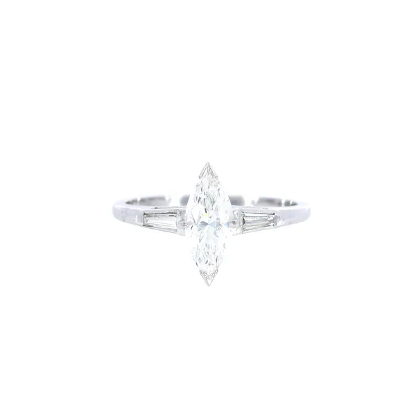 14K White Gold Marquise Diamond Ring Carroll's Jewelers Fort Lauderdale, FL