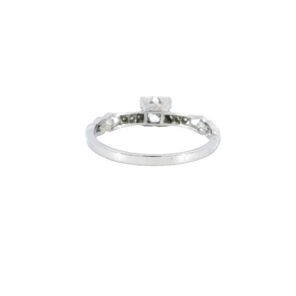 Platinum Euro-Cut Diamond Engagement Ring Image 3 Carroll's Jewelers Fort Lauderdale, FL