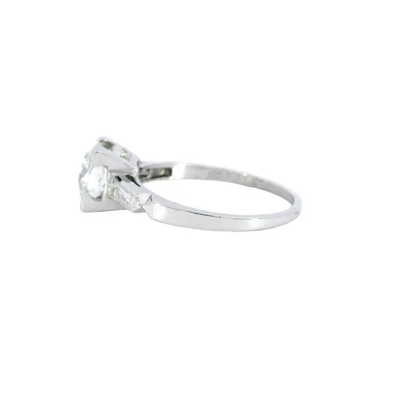 Platinum Euro-Cut Diamond Ring Image 2 Carroll's Jewelers Fort Lauderdale, FL