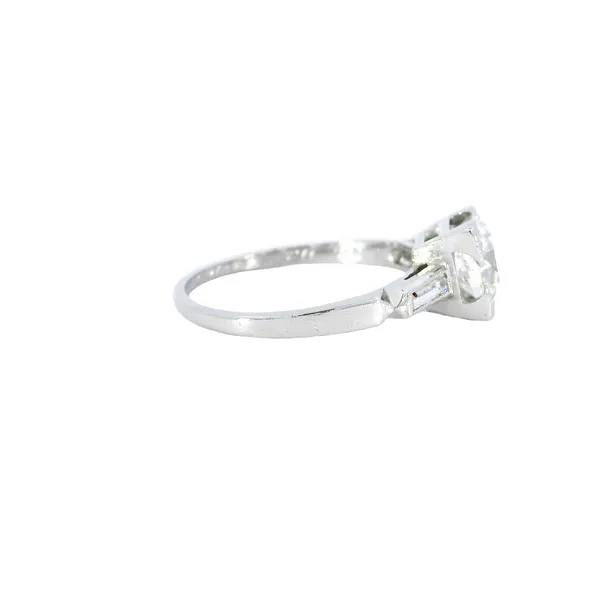 Platinum Euro-Cut Diamond Ring Image 4 Carroll's Jewelers Fort Lauderdale, FL