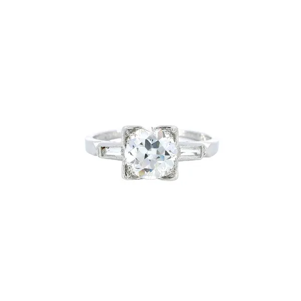Platinum Euro-Cut Diamond Ring Carroll's Jewelers Fort Lauderdale, FL