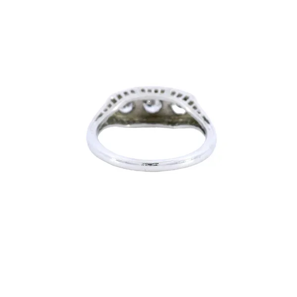 Platinum Three Diamond Antique Ring Image 3 Carroll's Jewelers Fort Lauderdale, FL