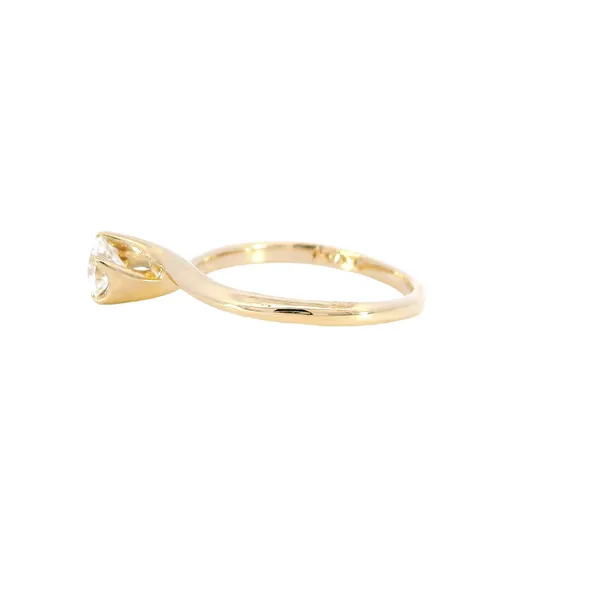 14K Yellow Gold Diamond Bypass Ring Image 2 Carroll's Jewelers Fort Lauderdale, FL