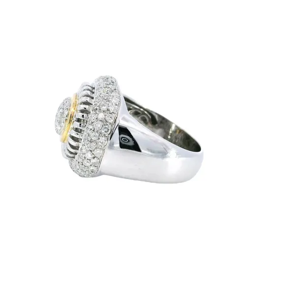 18K Two-Tone Diamond Statement Ring Image 2 Carroll's Jewelers Fort Lauderdale, FL