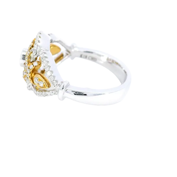 Intertwined Elegance 18K Two-Tone Gold Diamond Ring Image 2 Carroll's Jewelers Fort Lauderdale, FL