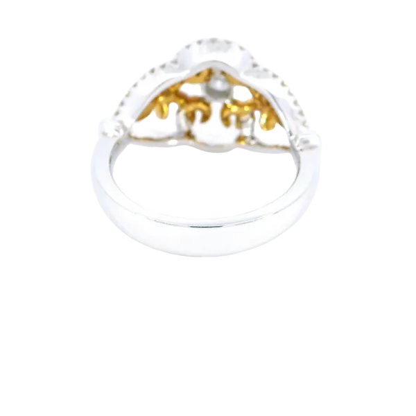 Intertwined Elegance 18K Two-Tone Gold Diamond Ring Image 3 Carroll's Jewelers Fort Lauderdale, FL