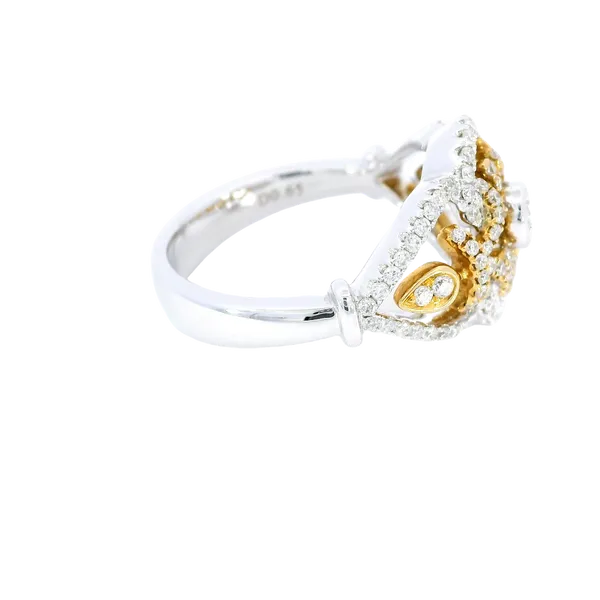Intertwined Elegance 18K Two-Tone Gold Diamond Ring Image 4 Carroll's Jewelers Fort Lauderdale, FL
