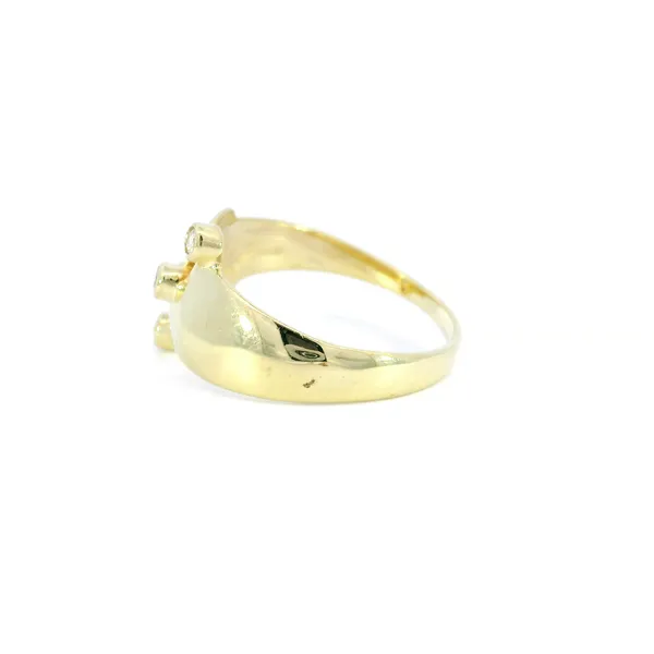 14K Yellow Gold Three-Diamond Ring Image 2 Carroll's Jewelers Fort Lauderdale, FL