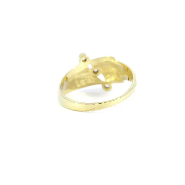14K Yellow Gold Three-Diamond Ring Image 4 Carroll's Jewelers Fort Lauderdale, FL