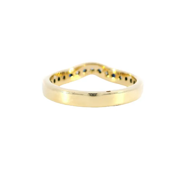 14K Yellow Gold Diamond & Sapphire Band Image 3 Carroll's Jewelers Fort Lauderdale, FL
