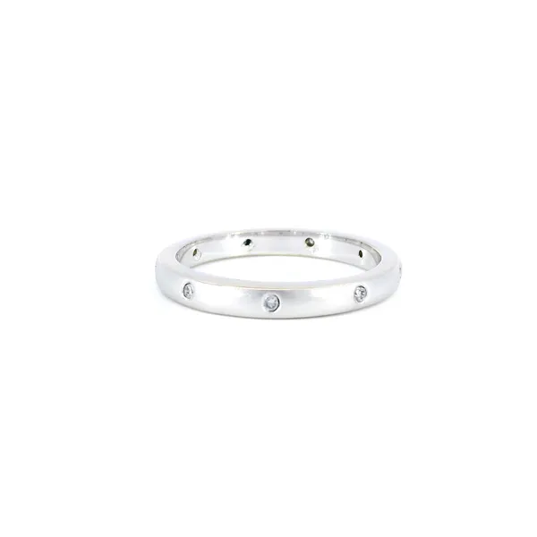 18K White Gold Diamond Wedding Band Image 3 Carroll's Jewelers Fort Lauderdale, FL