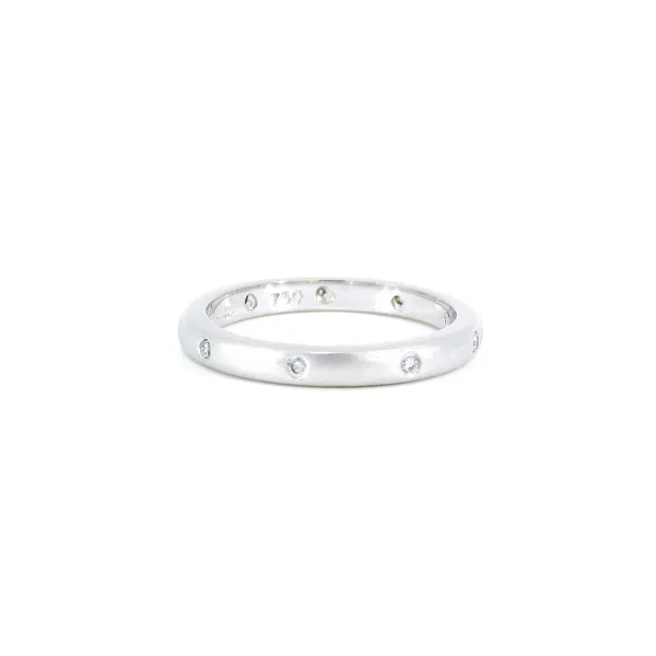18K White Gold Diamond Wedding Band Image 4 Carroll's Jewelers Fort Lauderdale, FL