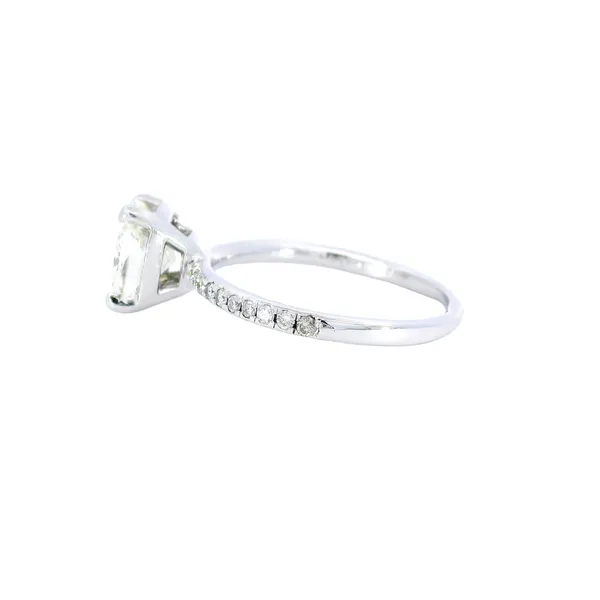 18K White Gold 1.51 Carat Cushion Diamond Ring Image 2 Carroll's Jewelers Fort Lauderdale, FL