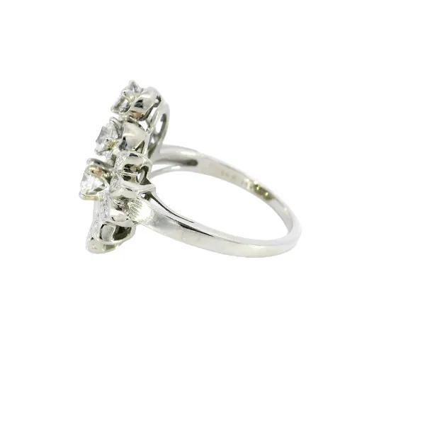 14K White Gold Retro Diamond Ring Image 2 Carroll's Jewelers Fort Lauderdale, FL