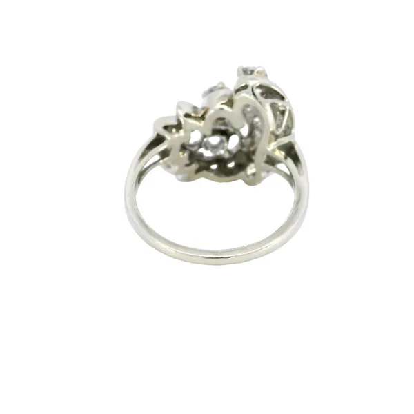 14K White Gold Retro Diamond Ring Image 3 Carroll's Jewelers Fort Lauderdale, FL