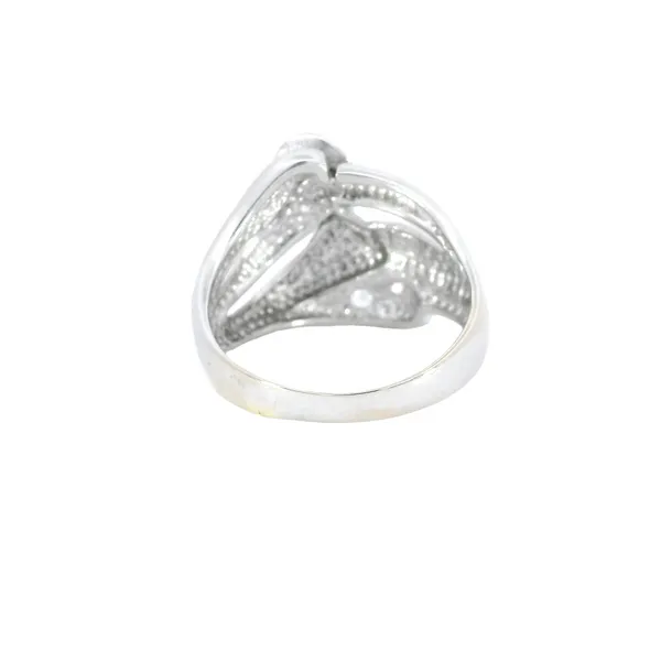 18K White Gold Freeform Diamond Ring Image 3 Carroll's Jewelers Fort Lauderdale, FL
