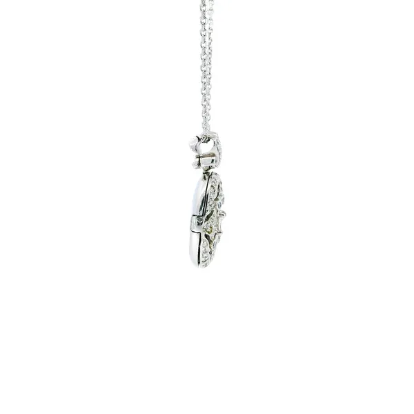Platinum Locket & 14K White Gold Chain Necklace Image 2 Carroll's Jewelers Fort Lauderdale, FL