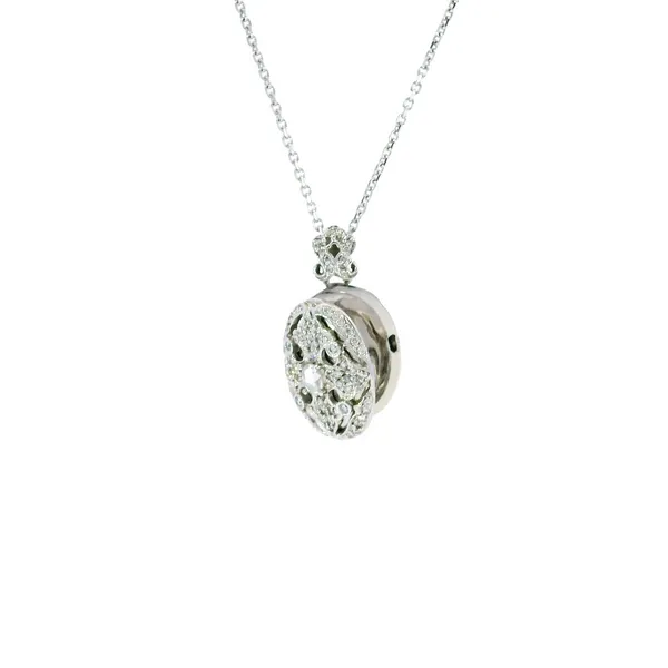 Platinum Locket & 14K White Gold Chain Necklace Image 5 Carroll's Jewelers Fort Lauderdale, FL