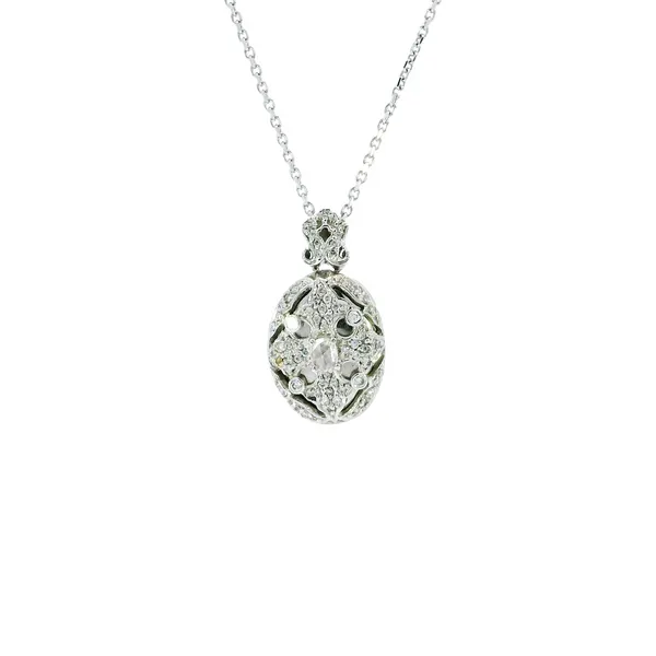 Platinum Locket & 14K White Gold Chain Necklace Carroll's Jewelers Fort Lauderdale, FL