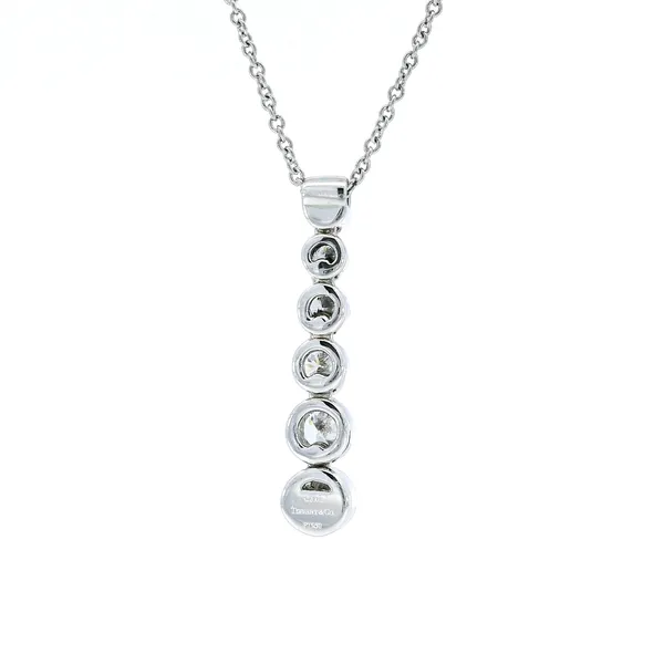 Elegant Platinum Diamond Pendant Necklace Image 3 Carroll's Jewelers Fort Lauderdale, FL