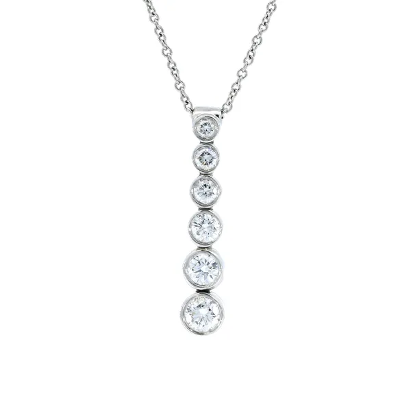 Elegant Platinum Diamond Pendant Necklace Carroll's Jewelers Fort Lauderdale, FL