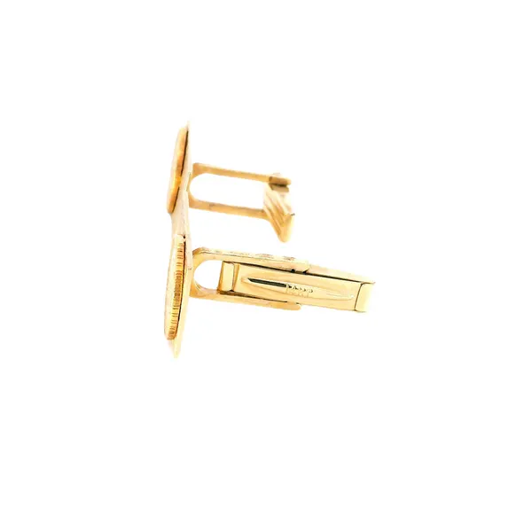 14K Yellow Gold Mexican Coin Cufflinks Image 2 Carroll's Jewelers Fort Lauderdale, FL