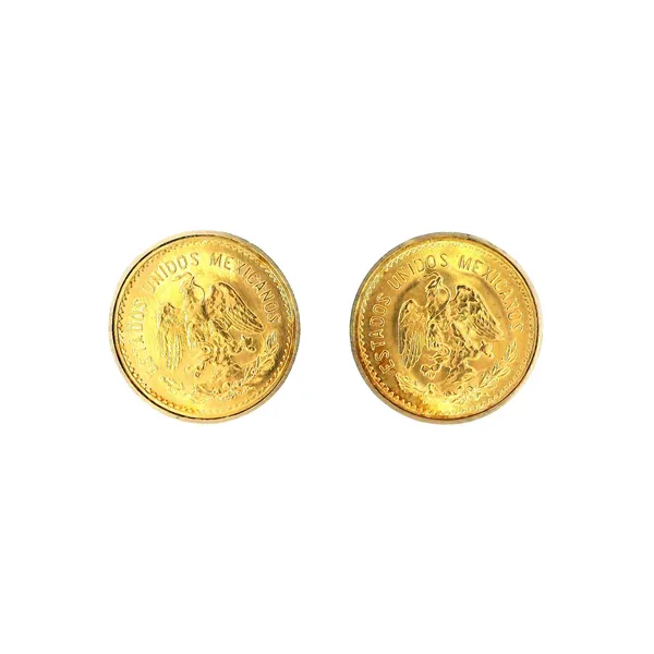 24K Yellow Gold Coin Men's Cufflinks Carroll's Jewelers Fort Lauderdale, FL