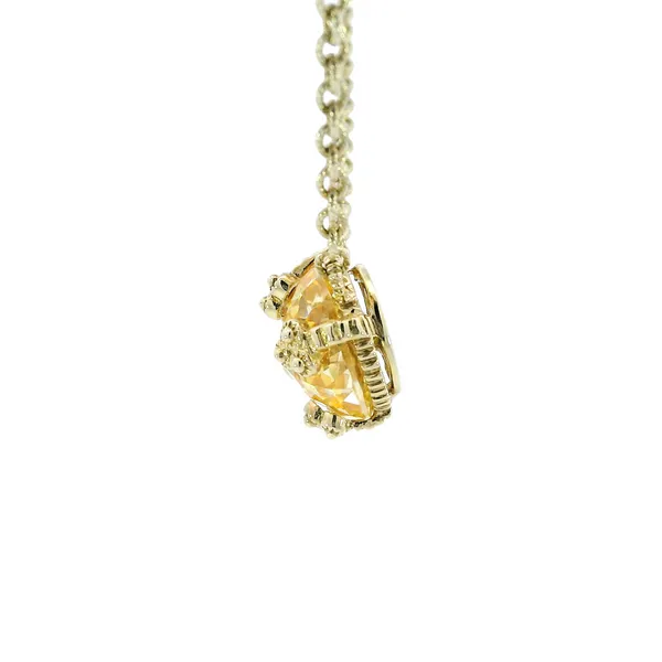14K Yellow Gold Judith Ripka Citrine Pendant Image 2 Carroll's Jewelers Fort Lauderdale, FL