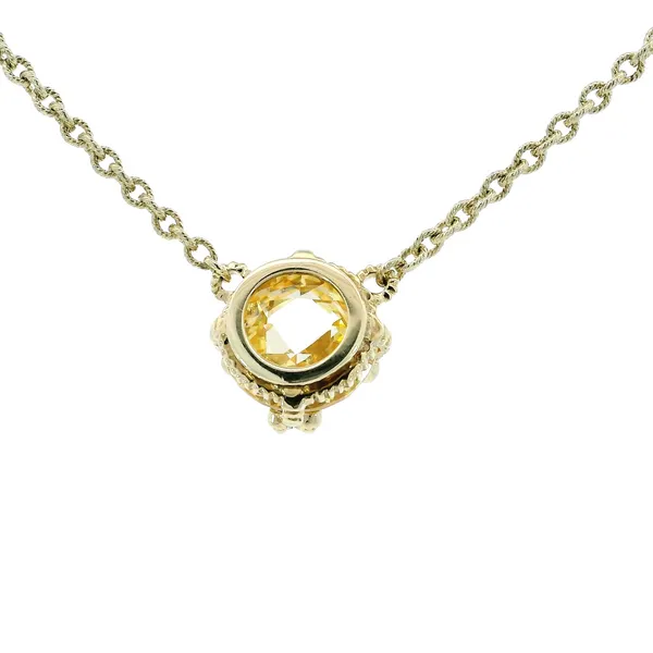 14K Yellow Gold Judith Ripka Citrine Pendant Image 3 Carroll's Jewelers Fort Lauderdale, FL