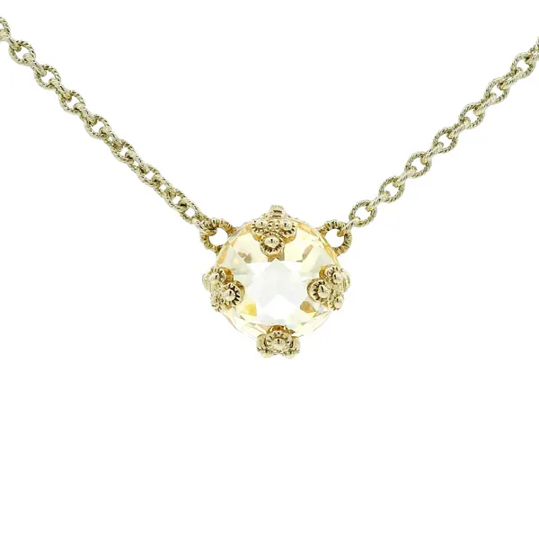 14K Yellow Gold Judith Ripka Citrine Pendant Carroll's Jewelers Fort Lauderdale, FL