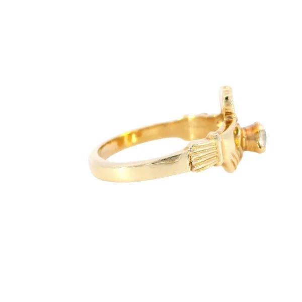 14K Yellow Gold Claddagh Ring Image 4 Carroll's Jewelers Fort Lauderdale, FL