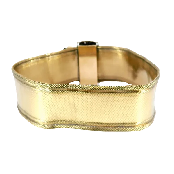 14K Yellow Gold Victorian Mesh Slide Bracelet Image 3 Carroll's Jewelers Fort Lauderdale, FL