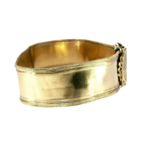 14K Yellow Gold Victorian Mesh Slide Bracelet Image 4 Carroll's Jewelers Fort Lauderdale, FL