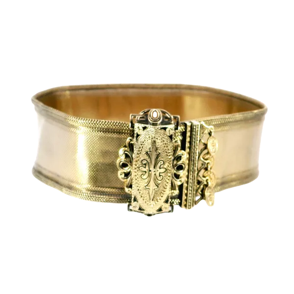 14K Yellow Gold Victorian Mesh Slide Bracelet Carroll's Jewelers Fort Lauderdale, FL