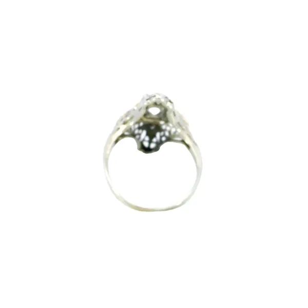 18K White Gold Filigree Diamond Pin Image 3 Carroll's Jewelers Fort Lauderdale, FL