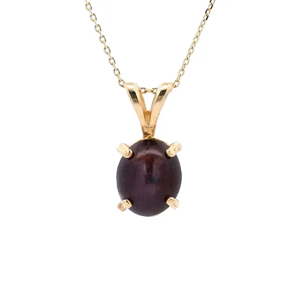 14K Yellow Gold Ruby Star Cabochon Pendant Carroll's Jewelers Fort Lauderdale, FL