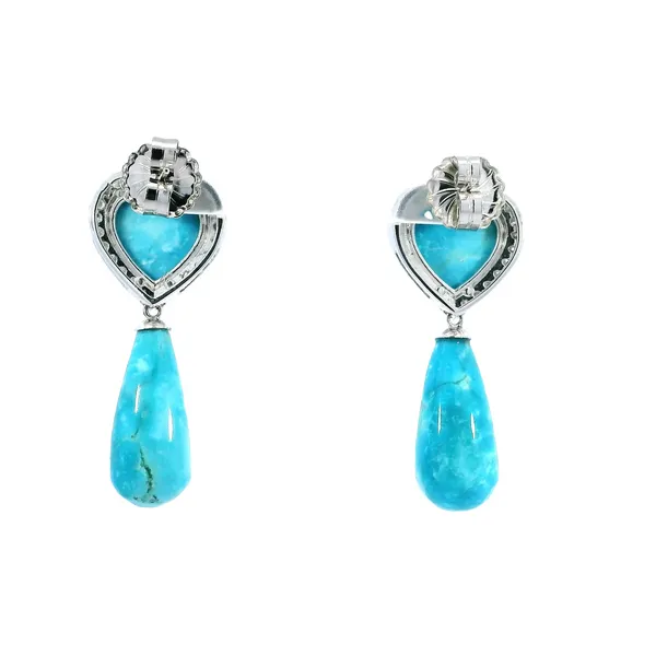 18K White Gold & Tourmaline Earrings Image 3 Carroll's Jewelers Fort Lauderdale, FL